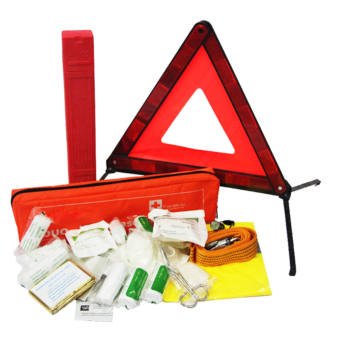 Car first aid kit with reflective vest Safety Vest EN20471 din13164  SW2101