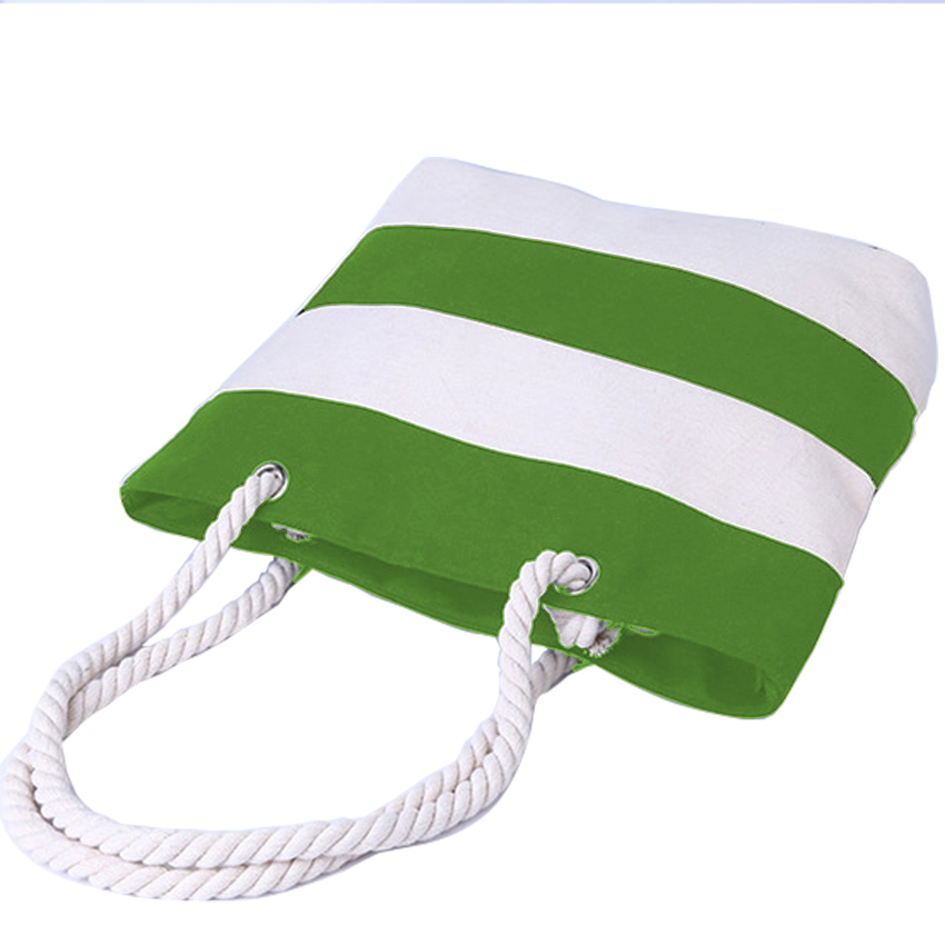 Wholesale extra large rope handle canvas beach bags  SW10016