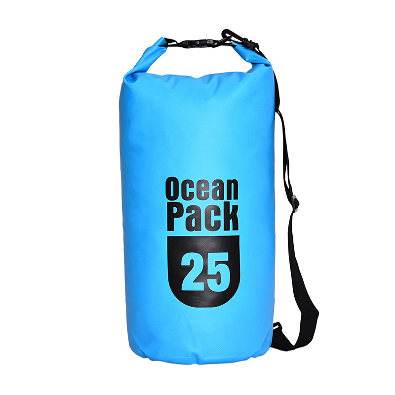 25L 250D/500D Outdoor Polyester PVC Ocean Pack 2 straps Swimming bag Tarpaulin dry bag camping bag   SW9016